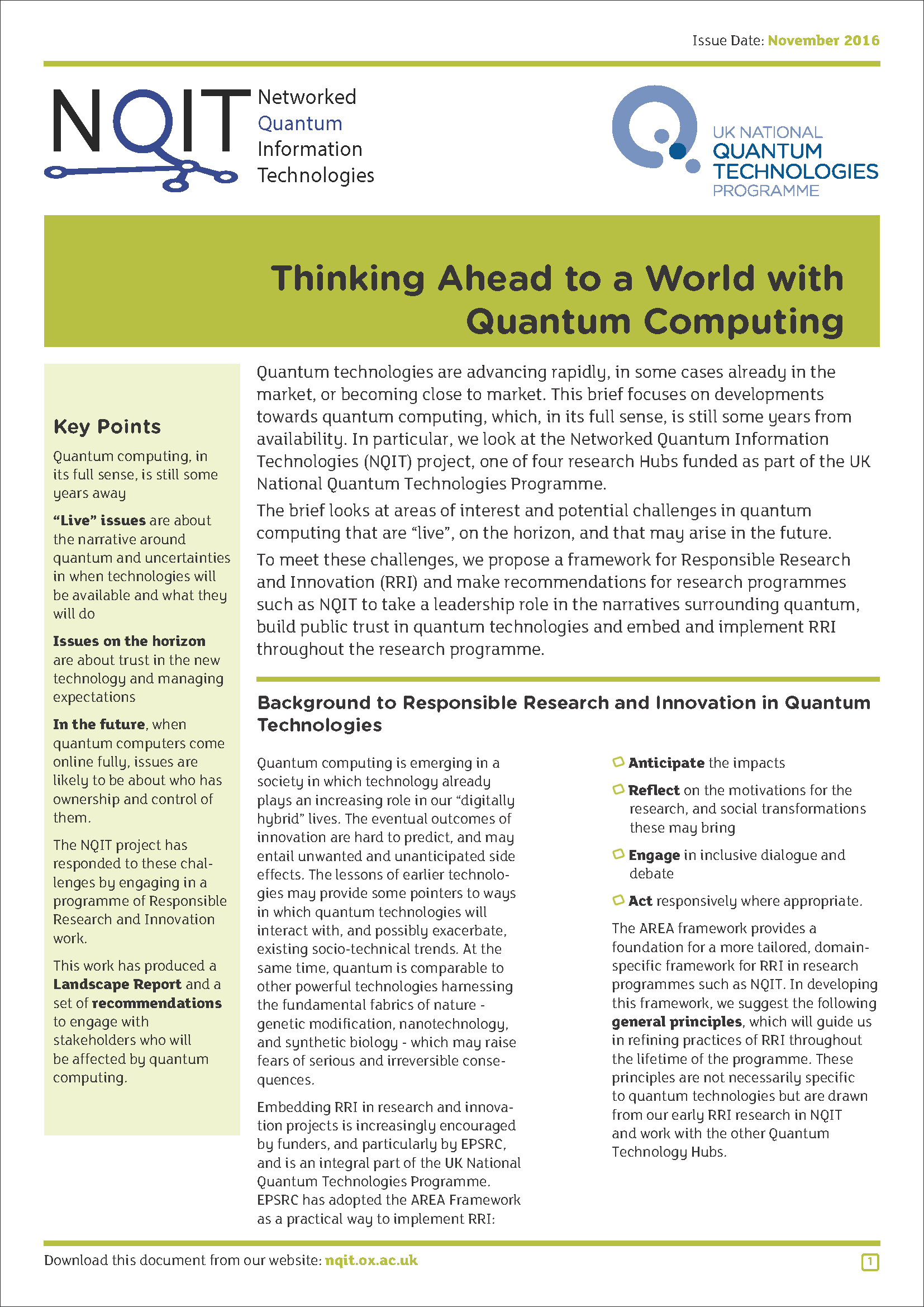 RRI Policy Brief